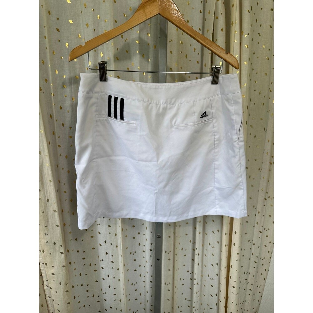 Adidas Women's White Clima Cool Side Zip Athletic Tennis Golf Skirt Skort 10 - Picture 3 of 7